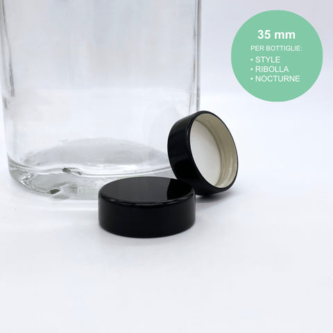 TAPPO PER BOTTIGLIA STYLE/RIBOLLA COLORE NERO