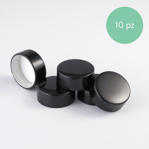 TAPPI ALLUMINIO 10 PZ PLURIUSO - da scegliere tra argento e nero