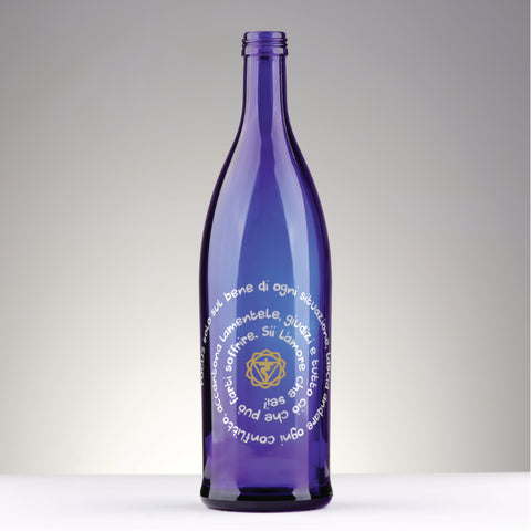 BOTTIGLIA BLU 75 cl  FOCUS MANTRA + CHAKRA MANIPURA