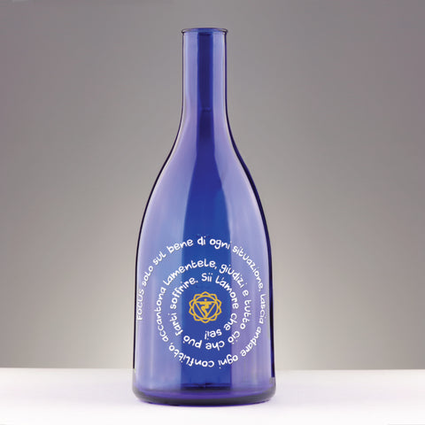 BOTTIGLIA BLU 1 litro FOCUS MANTRA + CHAKRA MANIPURA